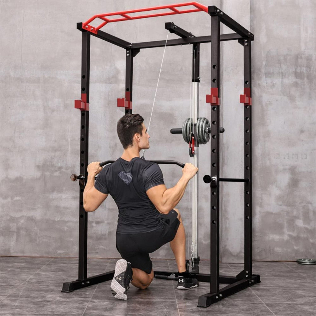 1000LBS Multi-Function Barbell Rack & Cage
