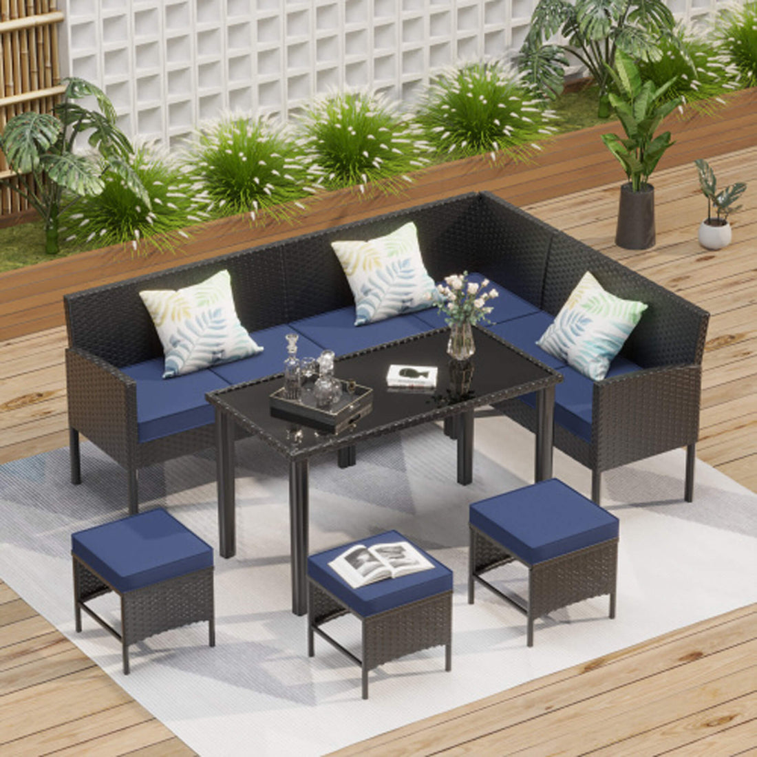 Alora 7-Piece Modern Patio Set