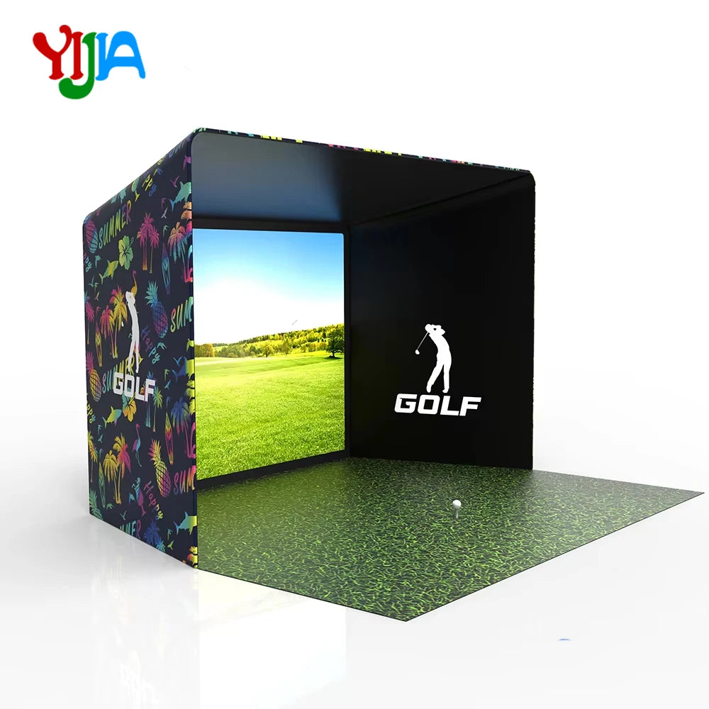 10/12/14ft Outdoor Golf Training Simulator Cage Sports Practice Golf Simulator Enclosure With Impact Netting and All Poles