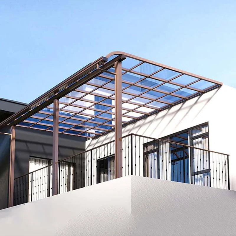 Luxury Outdoor Garden Aluminum Alloy Hardtop Sunshade Canopy Tent Rainproof Waterproof Awning Manual Rain Protection Awnings