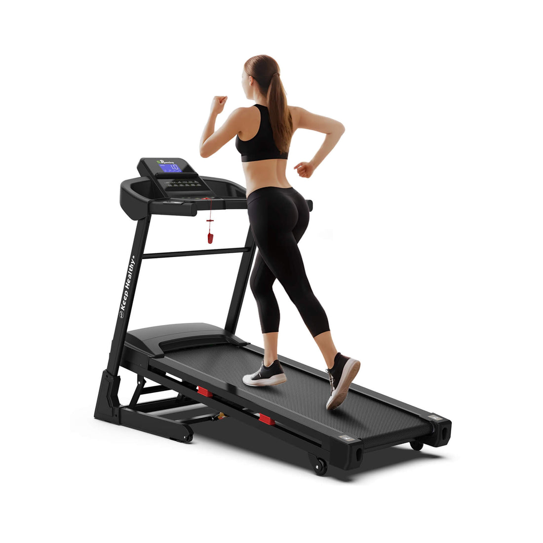 Compact 3.5HP Foldable Electric Treadmill with Bluetooth & LCD Display